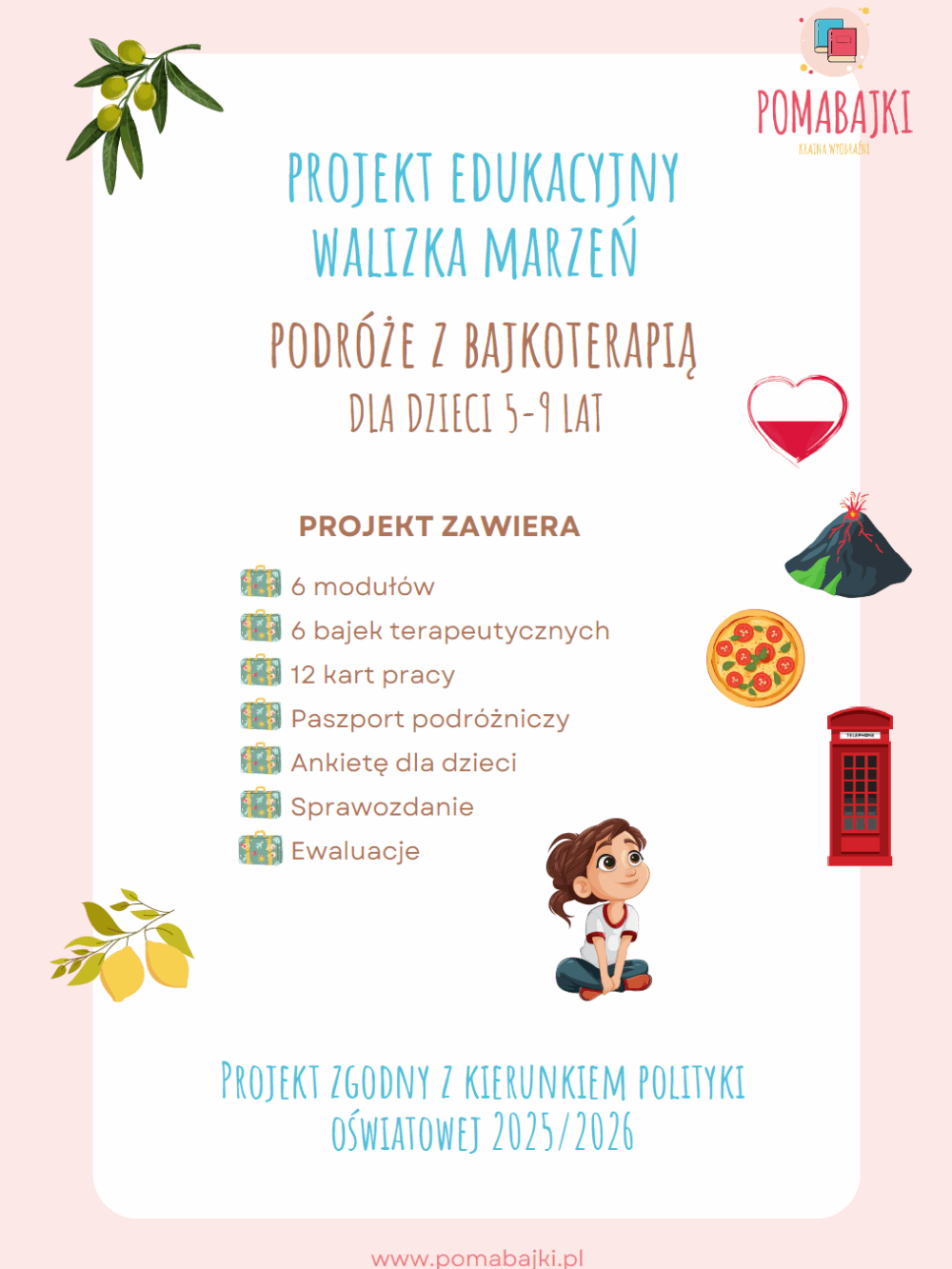 Projekt edukacyjny podróże z bajkoterapią. Pomabajki