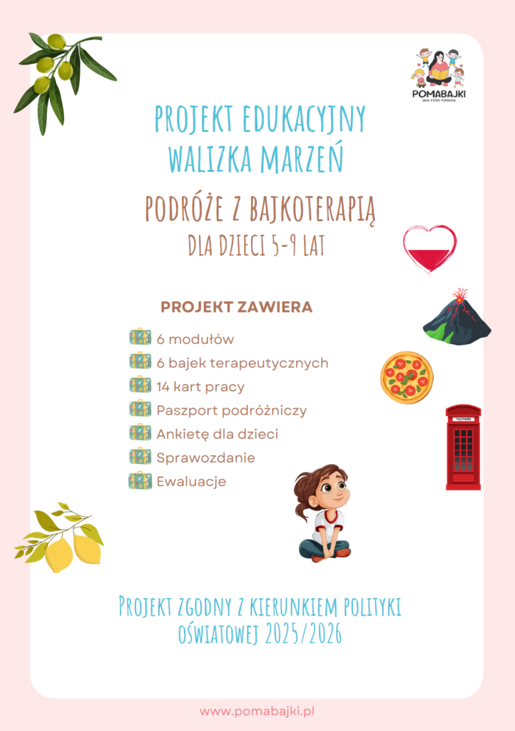 Projekt edukacyjny Walizka Marzeń - podróże z bajkoterapią