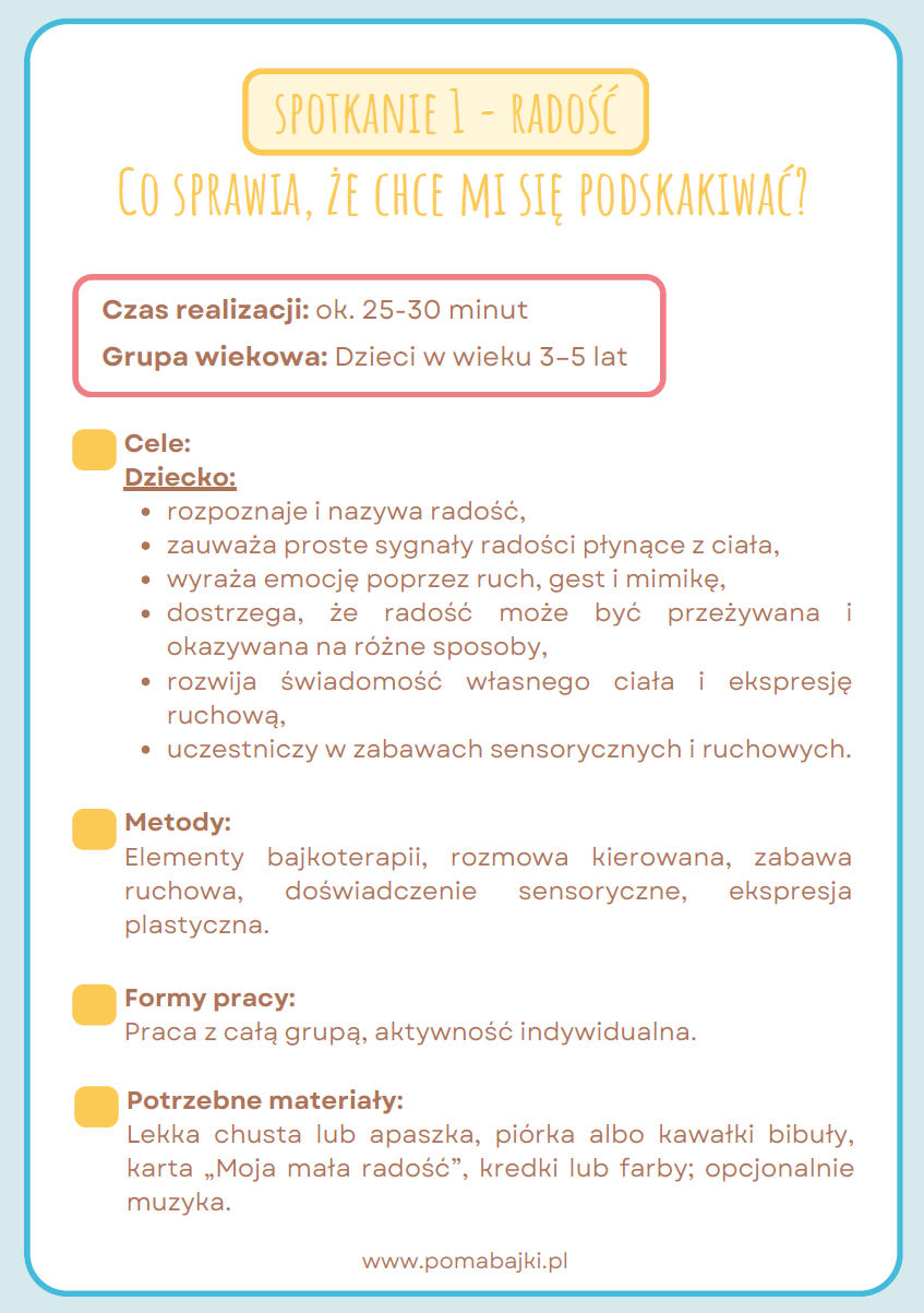 Projekt edukacyjny Emocje w Ruchu Pomabajki